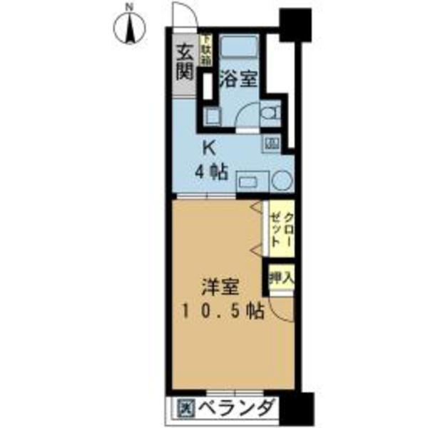 Floor plan. 1DK, Price 7.9 million yen, Footprint 32.4 sq m , Balcony area 3.6 sq m