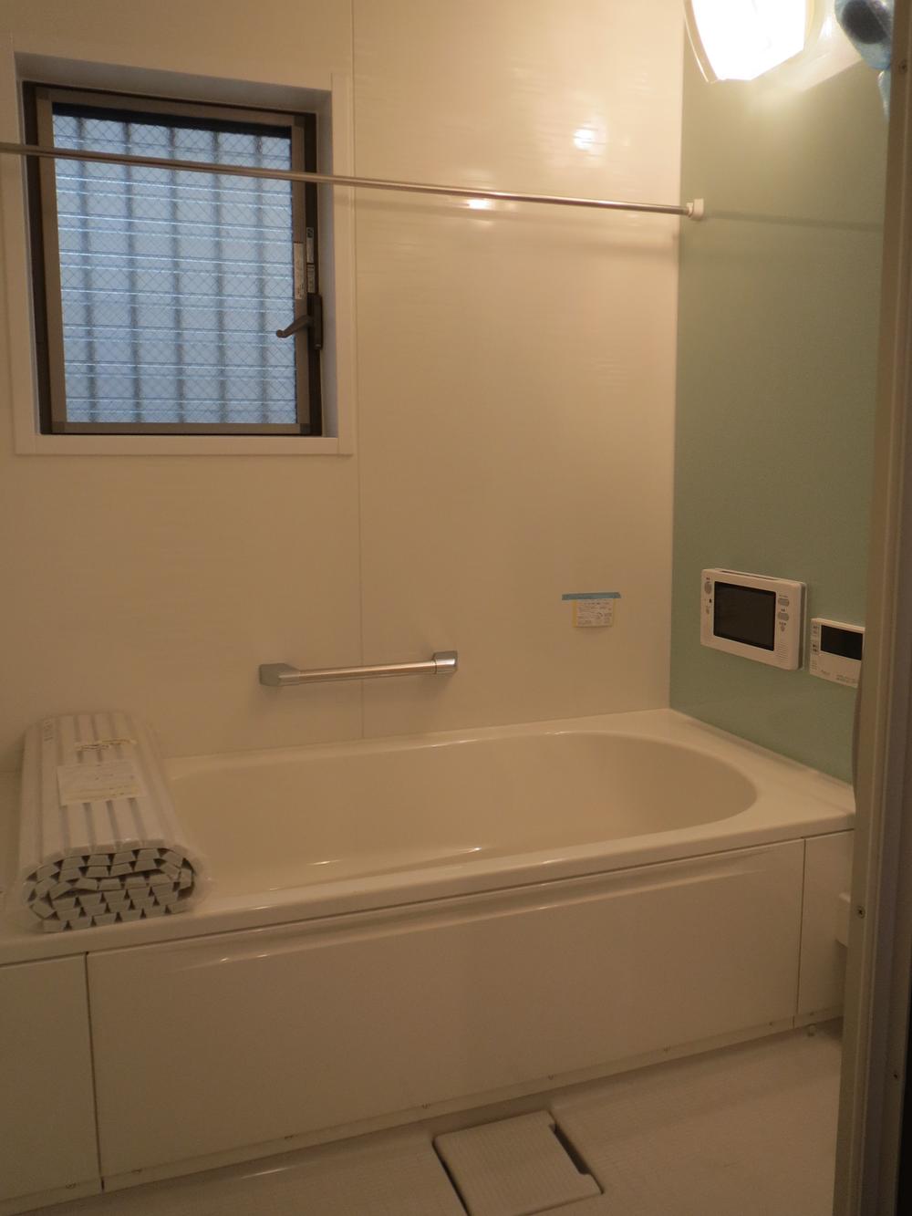 Bathroom. Bathroom with a TV and heating ventilation dryer