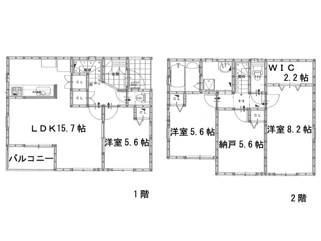 Floor plan. 39,985,000 yen, 3LDK + S (storeroom), Land area 103.53 sq m , Building area 95.63 sq m floor plan 3LDK, There is also a storeroom and WIC