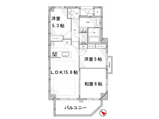 Floor plan. 3LDK, Price 34,800,000 yen, Footprint 71.6 sq m , Balcony area 10.54 sq m footprint 71.60 sq m  3LDK Pet breeding Allowed