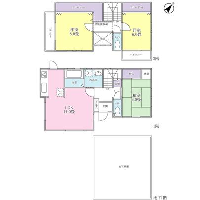 Floor plan. 2 car underground garage