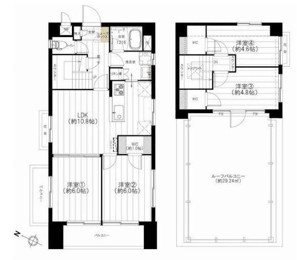 Floor plan. 4LDK, Price 27,900,000 yen, Occupied area 81.81 sq m , Balcony area 6.48 sq m