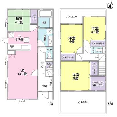 Floor plan. 102.87 sq m  ・ 4LDK!