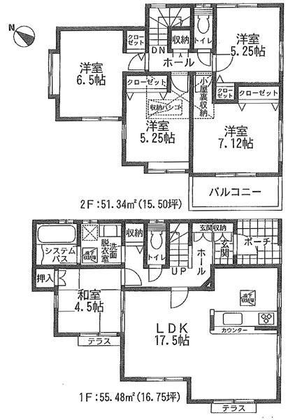 Floor plan. 36,800,000 yen, 5LDK, Land area 138.92 sq m , Building area 106.82 sq m