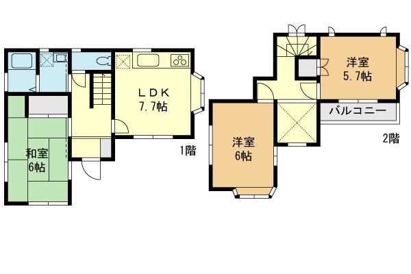 Floor plan. 18,800,000 yen, 3DK, Land area 80.04 sq m , Building area 63.58 sq m floor plan