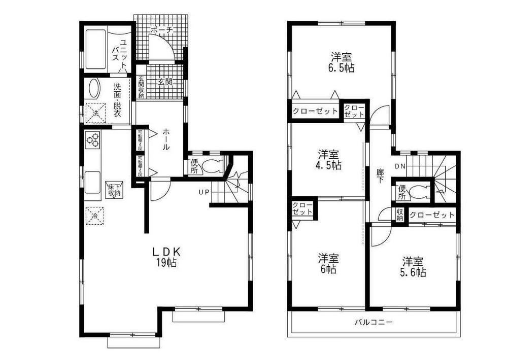 Floor plan. 40,850,000 yen, 4LDK, Land area 95.88 sq m , Building area 97.7 sq m
