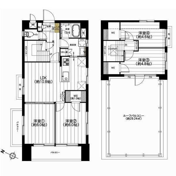 Floor plan. 4LDK, Price 27,900,000 yen, Occupied area 81.81 sq m , Balcony area 6.48 sq m floor plan