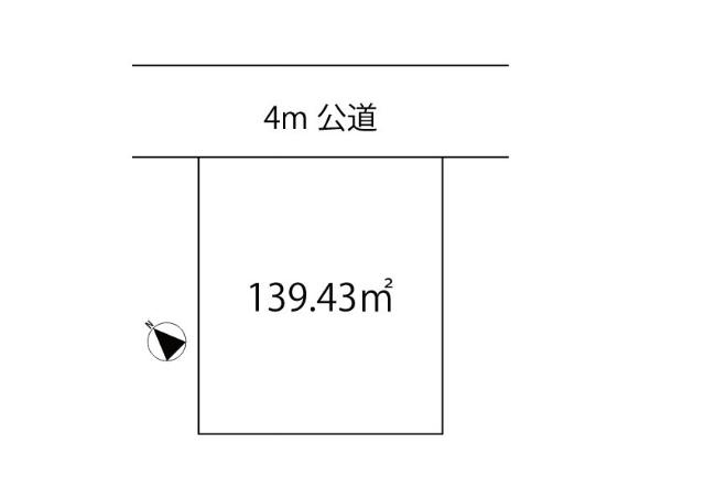 Compartment figure. Land price 30,800,000 yen, Land area 139.43 sq m compartment view