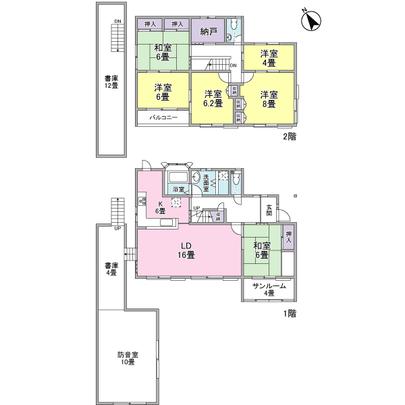 Floor plan. 6LD ・ K + den + soundproof room