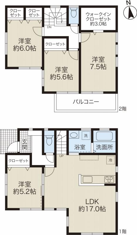 Floor plan. 48,800,000 yen, 4LDK, Land area 156.42 sq m , Building area 99.78 sq m