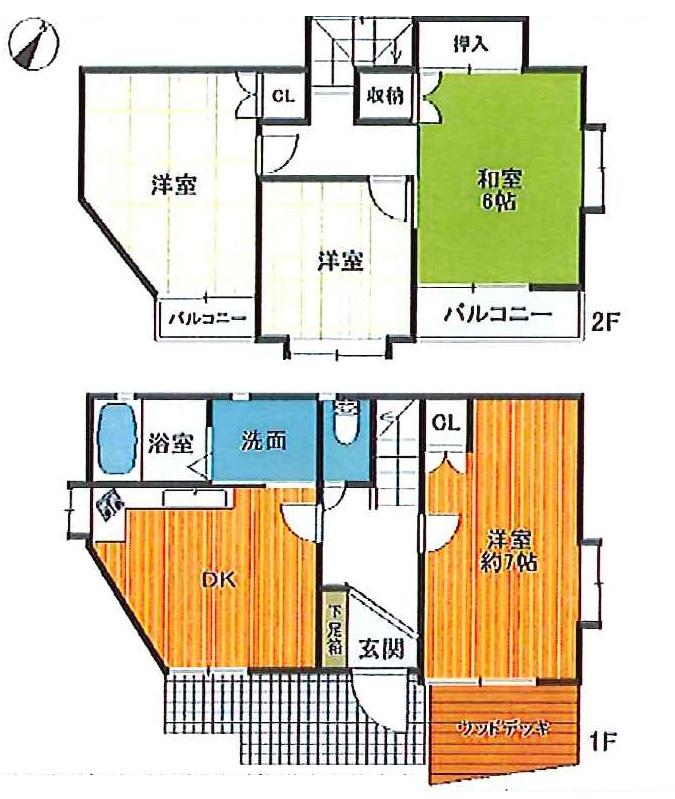 Floor plan. 34,800,000 yen, 4DK, Land area 227.99 sq m , Building area 70.38 sq m