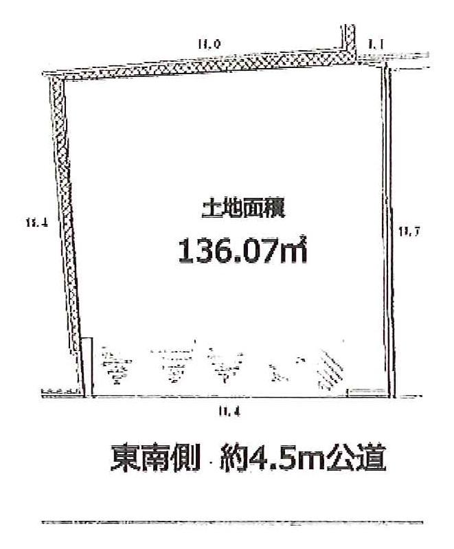 Compartment figure. Land price 33,800,000 yen, Land area 136.07 sq m