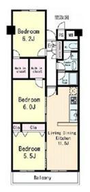 Floor plan. 3LDK, Price 20,900,000 yen, Occupied area 73.85 sq m , Balcony area 6.19 sq m walk-in closet 2 places