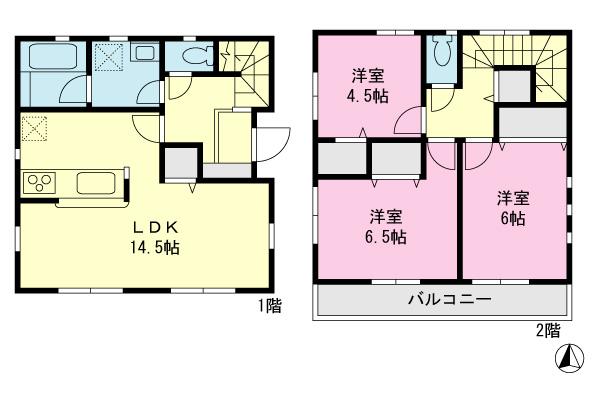 Floor plan. 32,800,000 yen, 3LDK, Land area 98.79 sq m , Building area 78.57 sq m