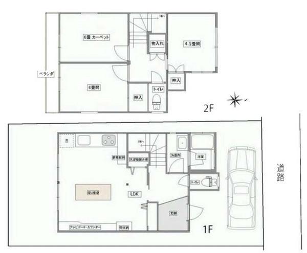 Floor plan. 24,800,000 yen, 3LDK, Land area 81.28 sq m , Building area 74.56 sq m