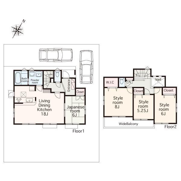 Floor plan. 52,800,000 yen, 4LDK, Land area 179.14 sq m , Building area 104.33 sq m