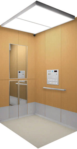 Other.  [Wheelchair-accessible elevator] Installing a handrail and the mirror in the elevator. Operation plate was also provided on the lower position. (Same specifications)