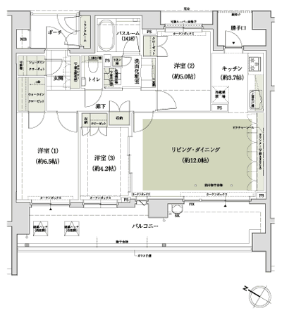 Floor: 3LDK + WIC + SIC, the occupied area: 74.05 sq m, Price: 45,785,000 yen, now on sale