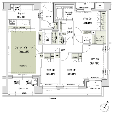 Floor: 4LDK + WIC + SIC, the occupied area: 84.21 sq m, Price: 57,151,000 yen, now on sale
