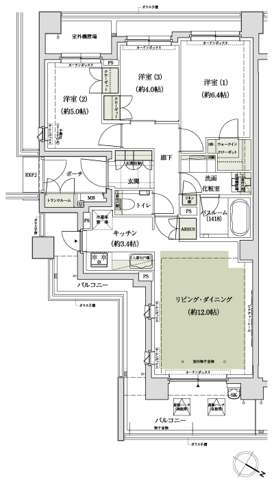 Floor: 3LDK + WIC, the occupied area: 69.11 sq m, Price: 39,639,000 yen, now on sale