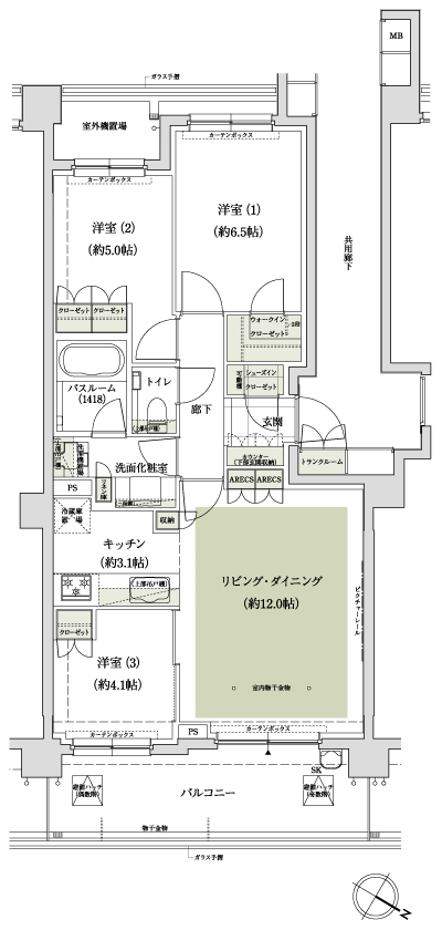 Floor: 3LDK + WIC + SIC, the occupied area: 68.56 sq m, Price: 42,316,000 yen, now on sale