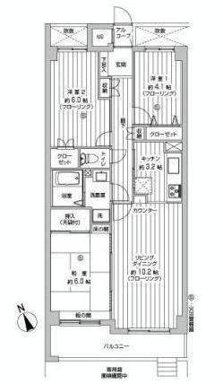 Floor plan. 3LDK, Price 20.8 million yen, Occupied area 68.76 sq m , Balcony area 8.3 sq m southwest-facing private garden