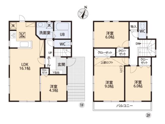 Floor plan. 47,800,000 yen, 4LDK, Land area 128.97 sq m , Building area 98.54 sq m floor plan