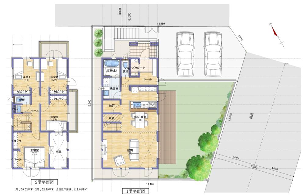 Other building plan example. 4LDK of major house builders