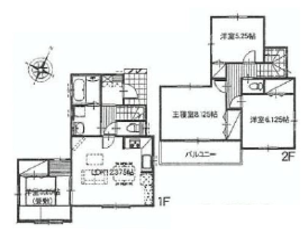 Floor plan. (1), Price 36,400,000 yen, 4LDK, Land area 125.34 sq m , Building area 90.04 sq m