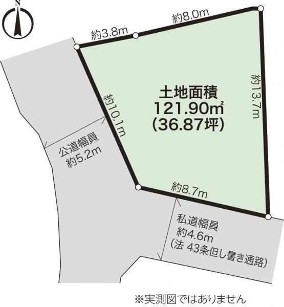 Compartment figure. Land price 24,800,000 yen, Land area 121.9 sq m