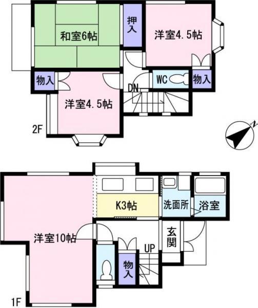 Floor plan. 25,800,000 yen, 3LDK, Land area 103.56 sq m , Building area 69.81 sq m