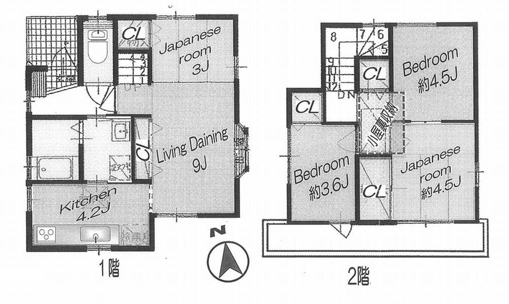 Floor plan. 24,800,000 yen, 4LDK, Land area 79.93 sq m , Building area 60.75 sq m