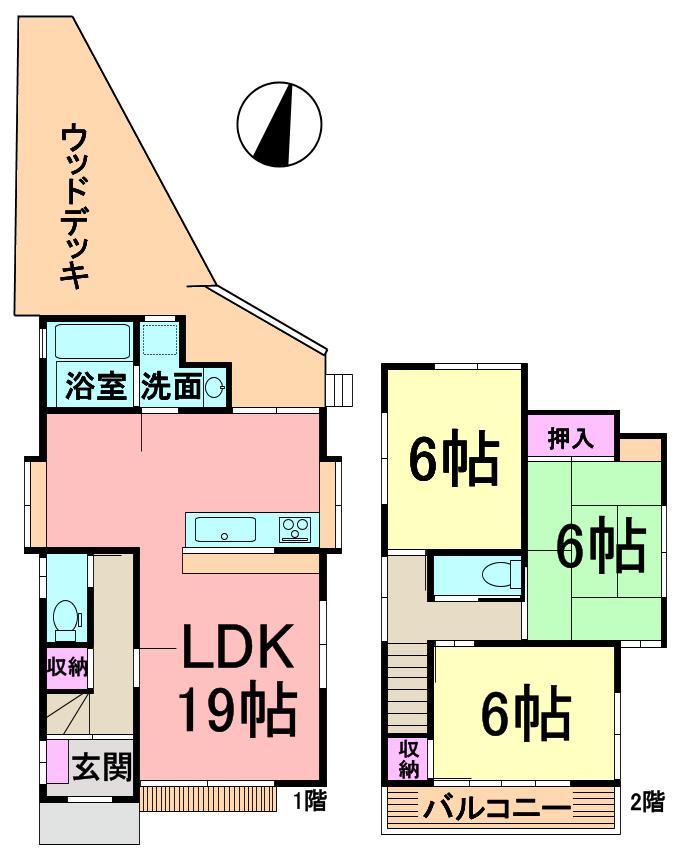 Floor plan. 21.5 million yen, 3LDK, Land area 108.34 sq m , Building area 85.42 sq m