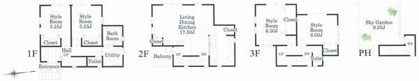 Floor plan. (B Building), Price 37,800,000 yen, 4LDK, Land area 98.27 sq m , Building area 104.32 sq m