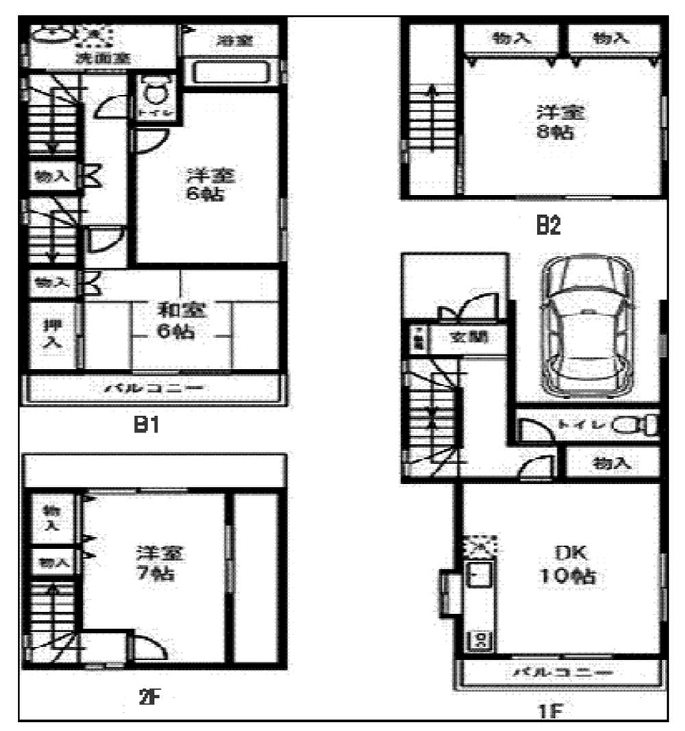 Floor plan. 24,800,000 yen, 4LDK, Land area 154.42 sq m , Building area 115.09 sq m