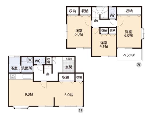 Floor plan. 29,800,000 yen, 4DK, Land area 103.6 sq m , Building area 82.8 sq m floor plan