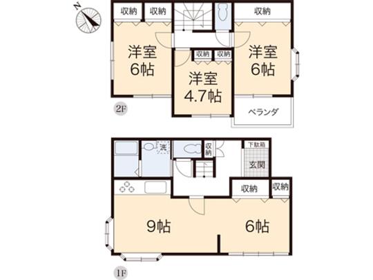 Floor plan. 27,800,000 yen, 4LDK, Land area 103.6 sq m , Building area 82.8 sq m floor plan
