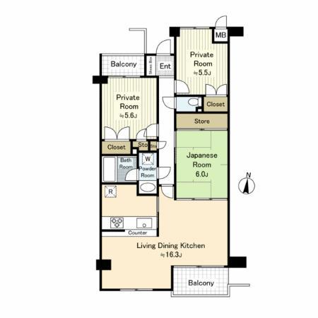 Floor plan. 3LDK, Price 19,800,000 yen, Occupied area 71.72 sq m , Balcony area 6.47 sq m