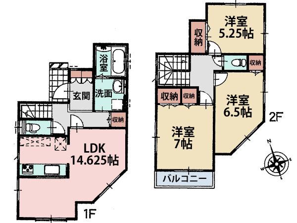 Floor plan. (10 Building), Price 33,400,000 yen, 3LDK, Land area 125.09 sq m , Building area 85.69 sq m