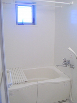 Bath. Bathing with a window with a bathroom add-fired function