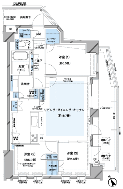 Floor: 3LDK + WIC + SIC, the occupied area: 73.56 sq m, Price: 41,600,000 yen, now on sale