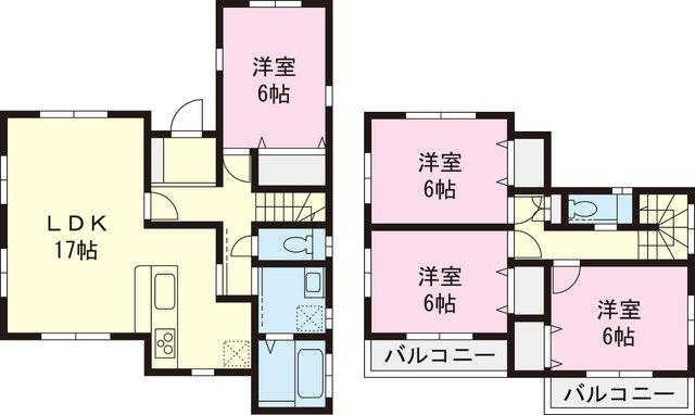 Floor plan. 39,958,000 yen, 4LDK, Land area 166.94 sq m , Building area 98.94 sq m