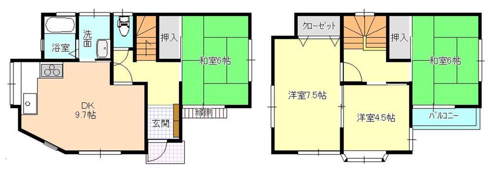 Floor plan. 28.8 million yen, 4DK, Land area 103.74 sq m , Building area 80.35 sq m