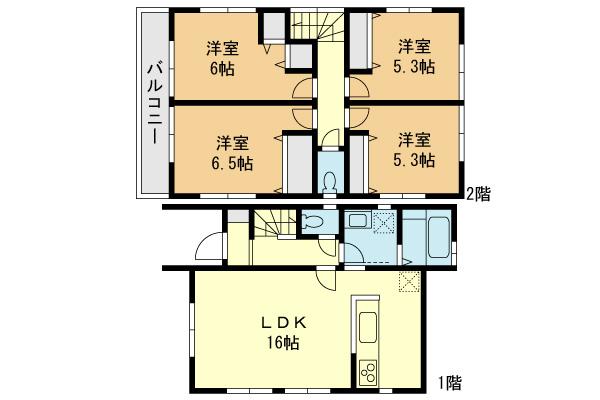 Floor plan. (3 Building), Price 46,800,000 yen, 4LDK, Land area 149.67 sq m , Building area 89.42 sq m