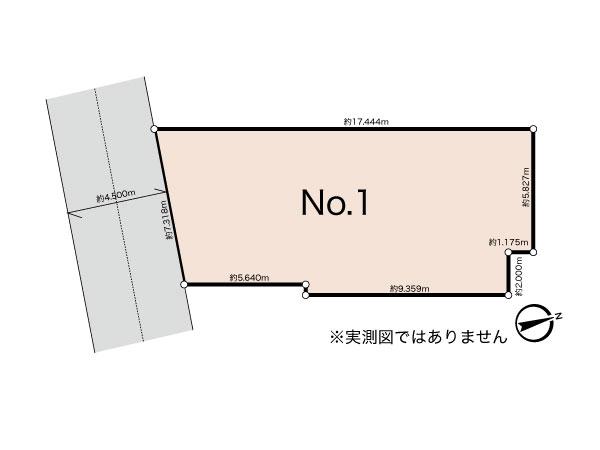 Compartment figure. Land price 33,800,000 yen, Land area 125.01 sq m