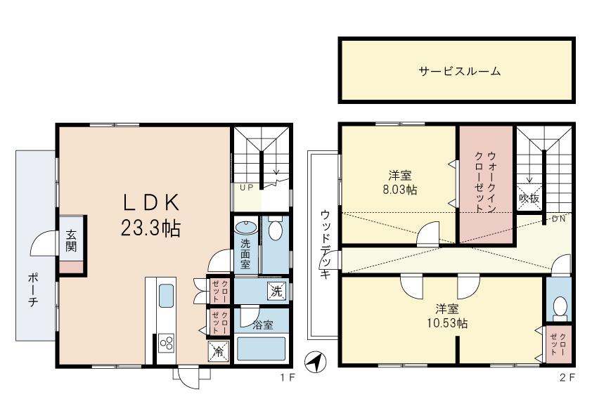 Floor plan. 39,800,000 yen, 2LDK+S, Land area 130.84 sq m , Building area 103.5 sq m