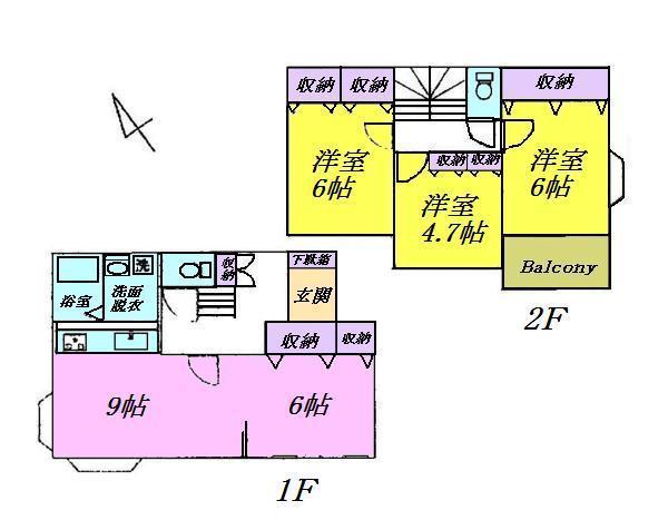 Floor plan. 27,800,000 yen, 3LDK, Land area 103.6 sq m , Building area 82.8 sq m