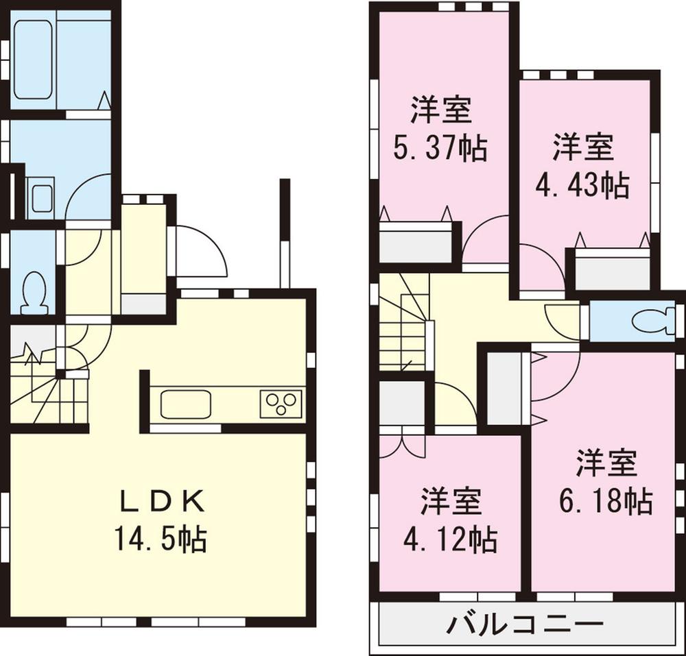 Floor plan. (9 Building), Price 35,958,000 yen, 4LDK, Land area 77.44 sq m , Building area 89.95 sq m