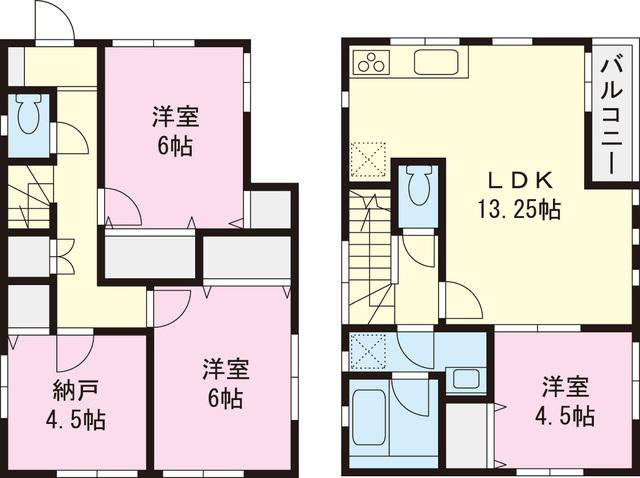 Floor plan. 38,800,000 yen, 2LDK+2S, Land area 97.12 sq m , Building area 82.62 sq m