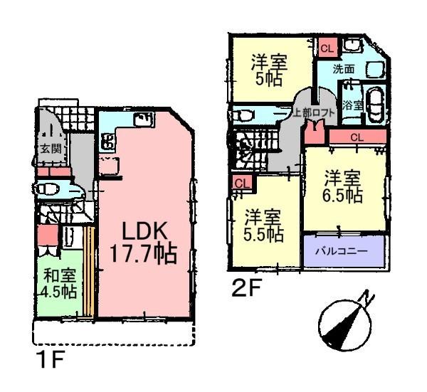 Floor plan. (8 Building), Price 35,958,000 yen, 4LDK, Land area 76.2 sq m , Building area 96.58 sq m